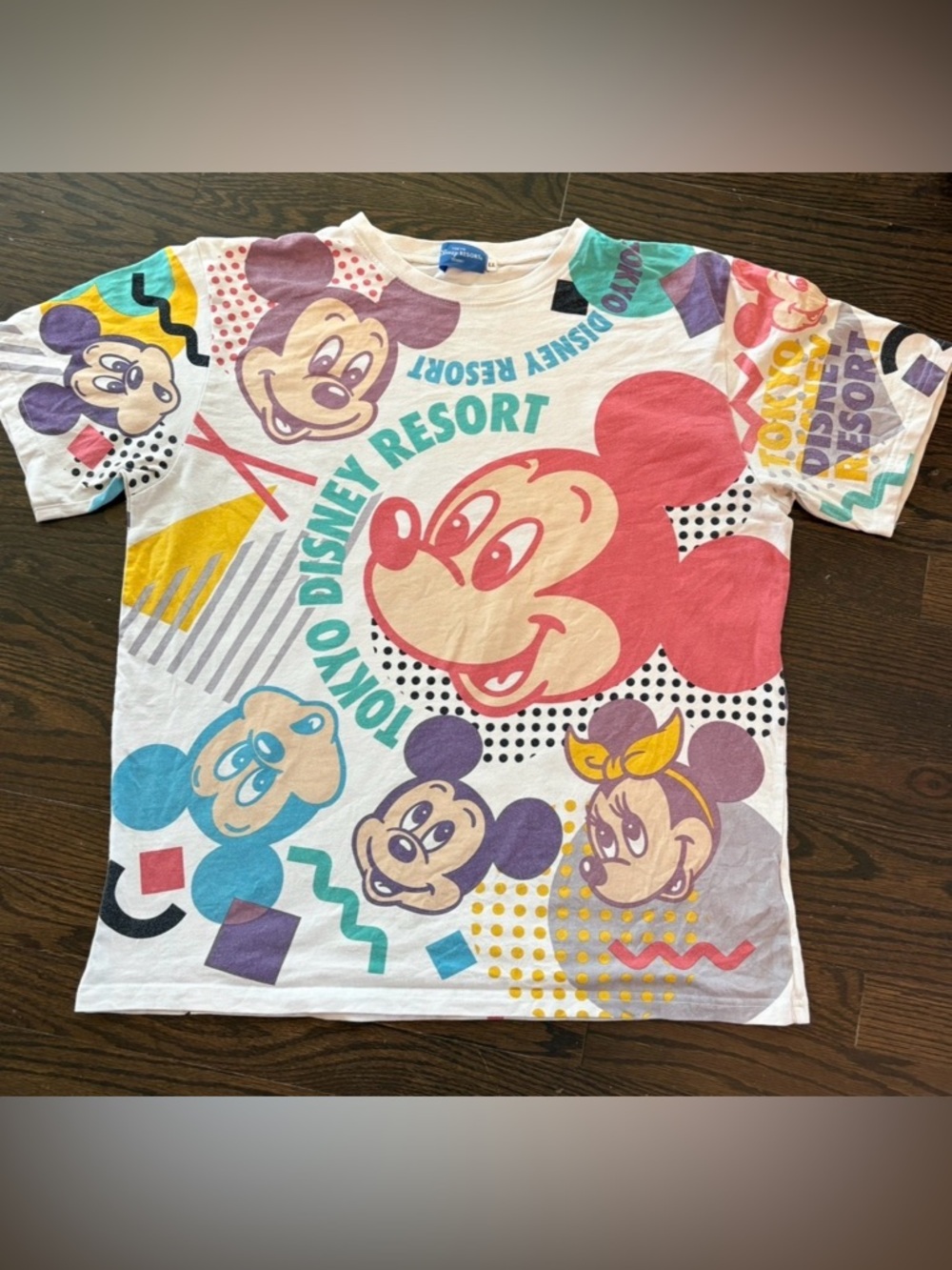 Disney Resort Tokyo Mickey Mouse Vintage Style Graphic Tee LL